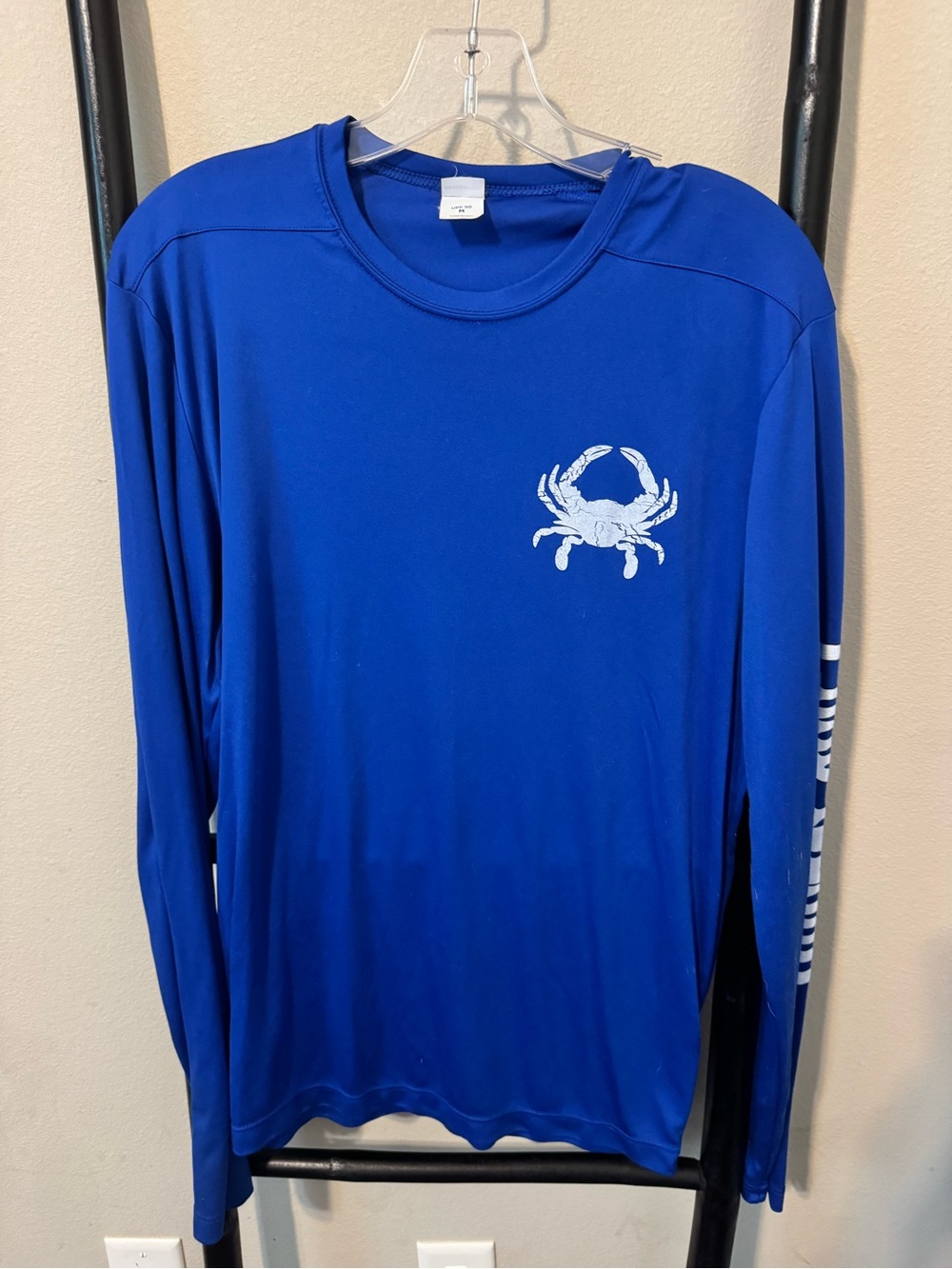 Sport-Tek Crab Island, Destin FL UPF 50 long sleeve royal blue Fishing Shirt